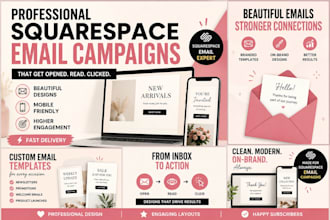 design professional squarespace email campaigns and newsletter templates