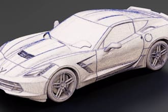 design realistic 3d car models for games and 3d printing