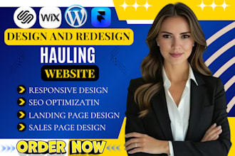 create a hauling website and freight website for your trucking company