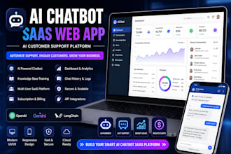 develop ai chatbot saas web app, ai customer support platform