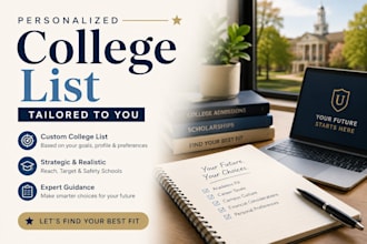 create a personalized college list for your profile