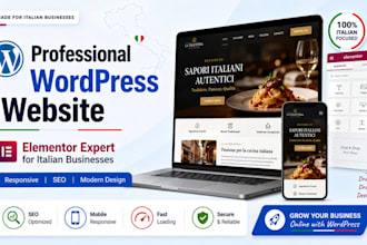 build a professional wordpress website with elementor for italian businesses