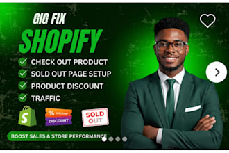 fix shopify check out product sold out page setup product discount and traffic