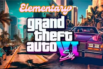 design bold gta 4, 5and 6for youtube thumbnails for channel