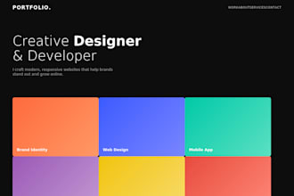 design a professional portfolio website