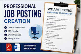 write a professional job posting for your business