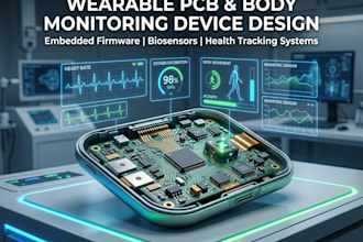 design wearable pcb, body monitoring device and embedded firmware development