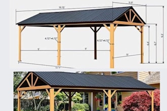 draft 2d construction drawings for house plans, fences, pergolas, carports