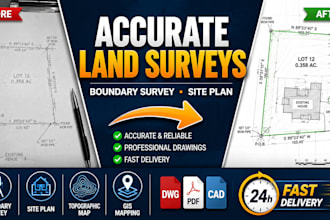 do land survey, boundary survey, site plan and land surveyor drawings for tx fl