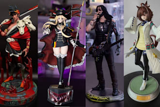 3d print and paint custom 3d action figure resin statue miniature anime diorama