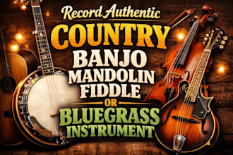 record professional country banjo mandolin fiddle or bluegrass instrument