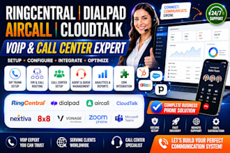 configure ringcentral dialpad aircall cloudtalk voip call center CRM integration