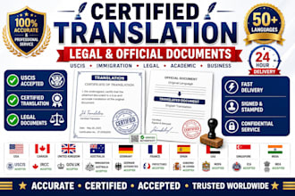 provide certified translation legal and official documents