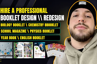 design professional booklet, workbook, magazine, catalog and annual report