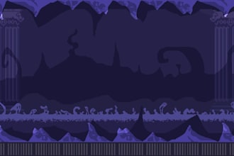 make cheap pixel art backgrounds, static and or parallax