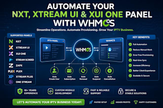 automate your nxt, xtreamui, xui one panel with whmcs