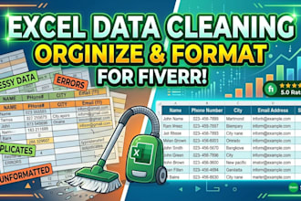 clean, format, merge excel data