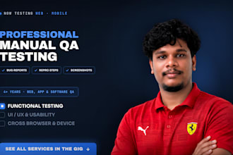 do manual QA testing for your website, app, and software