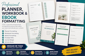 professionally format planners workbooks ebooks and printable pdfs