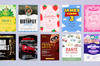 a custom birthday invitation, digital or printable