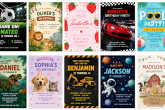a custom birthday invitation, digital or printable