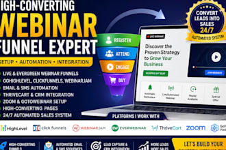 live evergreen ghl webinar funnel webinarjam clickfunnel thrivecart zoom goto