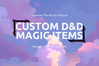 craft unique magical dnd items no ai