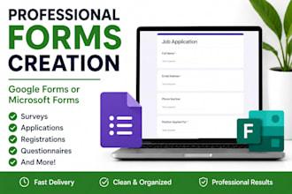 create a professional google form or microsoft form