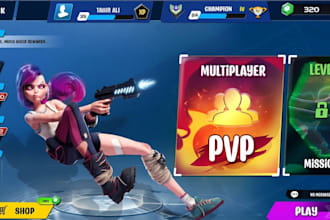 design 2d game UI and UX for video games