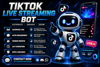 automated tiktok shop live streaming bot, instagram api bot, youtube bot