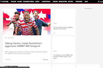 sports website build for football