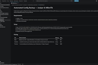 automate ansible backups for juniper and mikrotik configs