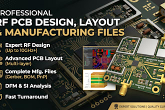 create professional rf pcb design, pcb layout, and manufacturing files