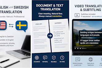 translate and, or subtitle swedish and english