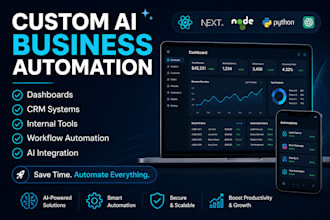 build a custom ai automation dashboard, CRM, or business web app