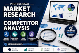 do market research, competitor analysis and financial analysis