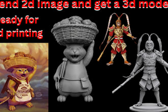 convert 2d image, logo, sketch, or photo to 3d model stl file for 3d printing