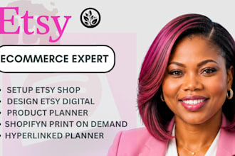 setup etsy shop design etsy digital product planner shopifyn print on demand