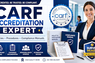 develop carf accreditation policy, procedures, compliance manual, documentation
