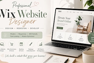 design or redesign professional wix website, wix adi wix business wix ecommerce