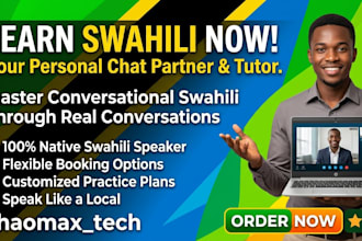be your swahili language text chat partner and tutor