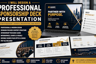 design a professional sponsorship deck presentation and sponsorship proposal