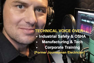 record a technical voice over for industrial or safety videos