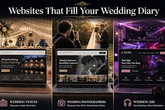 wordpress website design for wedding venues photographers and mobile djs