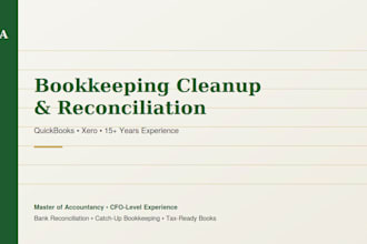 lean up and reconcile your quickbooks or xero books