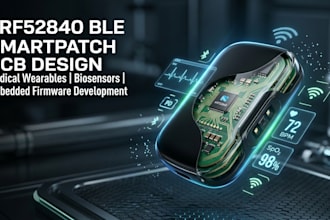 design nrf52840 ble smart patch pcb for medical wearables and sensors
