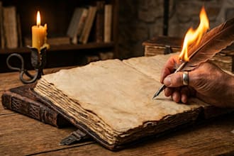 escribiré tus novelas, dare forma a tus mundos y personajes