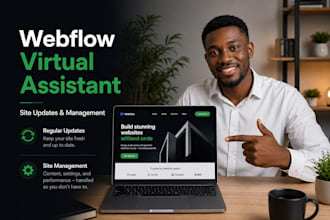 be your dedicated webflow virtual assistant for your website