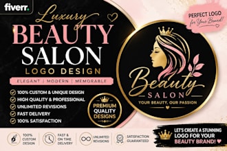 design a modern luxury logo for your beauty salon
