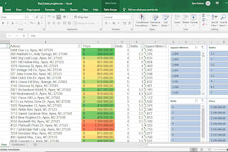 do real estate data entry and interactive google sheets dashboard
